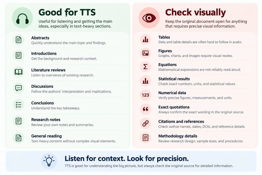 Listen vs Visually Review comparison