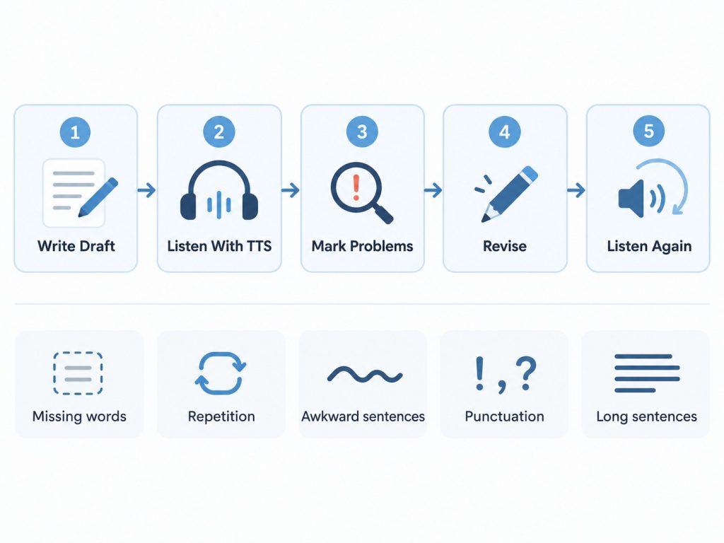 Proofreading workflow infographic
